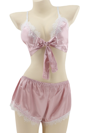 Pijamale - Set pijama sexy doua piese, top si pantaloni scurti TY-SD172roz