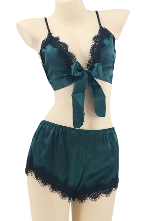 Pijamale - Set pijama sexy doua piese, top si pantaloni scurti TY-SD172verde