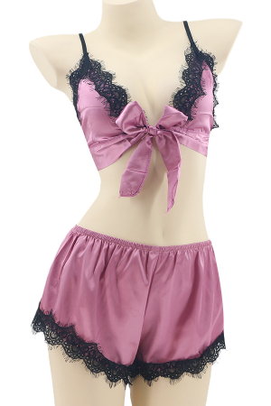 Pijamale - Set pijama sexy doua piese, top si pantaloni scurti TY-SD172mov