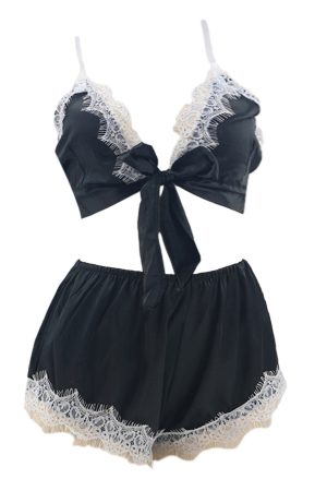 Pijamale - Set pijama sexy doua piese, top si pantaloni scurti TY-SD172negru