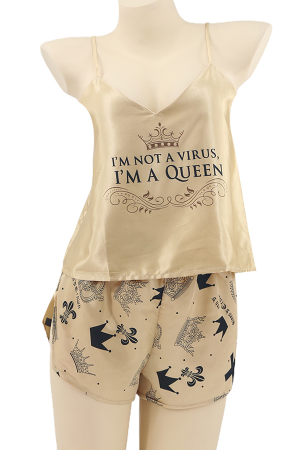 Pijamale - Set pijama doua piese, maiou si pantaloni scurti TY-SD189bej