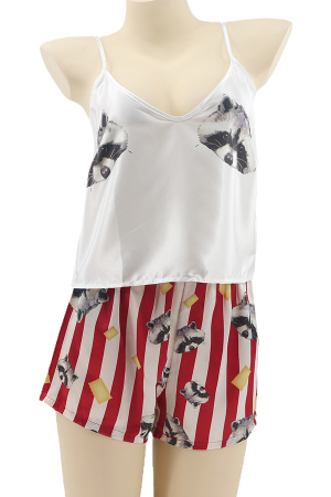 Pijamale - Set pijama doua piese, maiou si pantaloni scurti TY-SD212visiniu