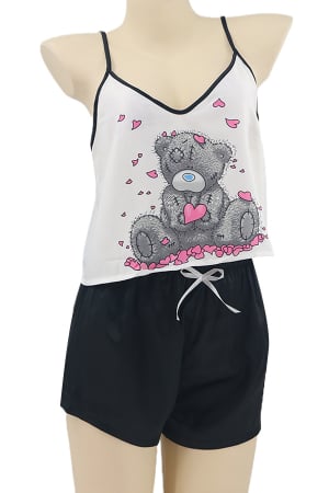Pijamale - Set pijama doua piese, maiou si pantaloni scurti TY-SD321negru