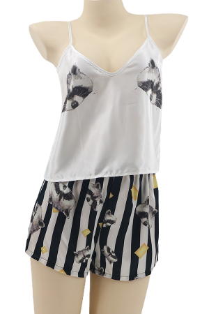 Pijamale - Set pijama doua piese, maiou si pantaloni scurti TY-SD212negru