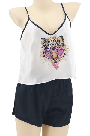 Pijamale - Set pijama doua piese, maiou si pantaloni scurti TY-SD322bleumarin