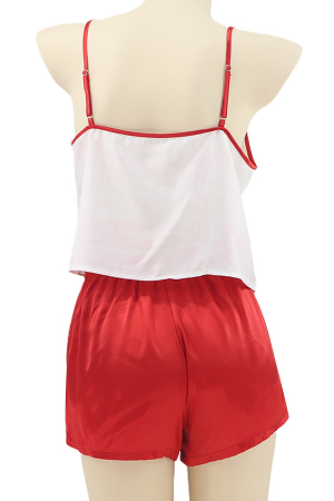 Pijamale - Set pijama doua piese, maiou si pantaloni scurti TY-SD321rosu