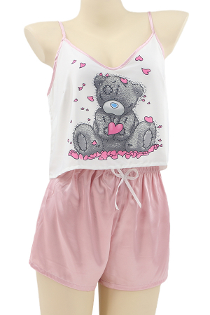 Pijamale - Set pijama doua piese, maiou si pantaloni scurti TY-SD321roz