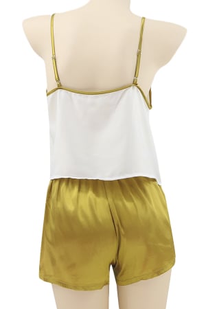 Pijamale - Set pijama doua piese, maiou si pantaloni scurti TY-SD321galben