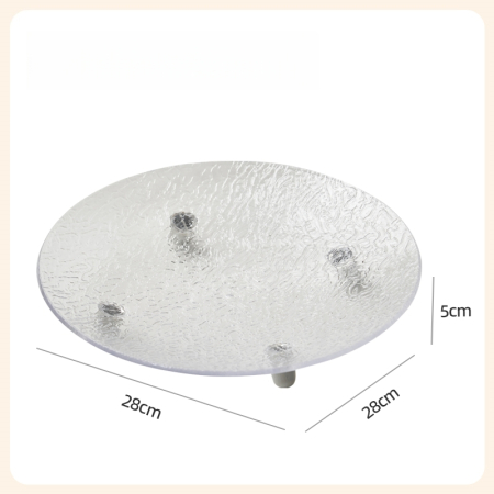 Raft organizator - Platou servire fructe cu picioruse sustinere din silicon SHYE-6442transparent