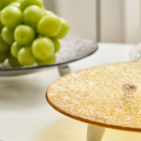 Raft organizator - Platou servire fructe cu picioruse sustinere din silicon SHYE-6442transparent