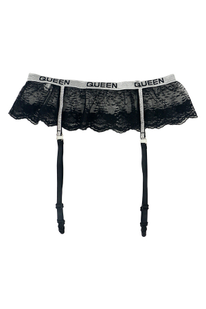 Chiloți sexy - Portjartiera cu dantela DZK-683negru