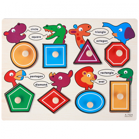 Jucării - Puzzle educativ din lemn A7024
