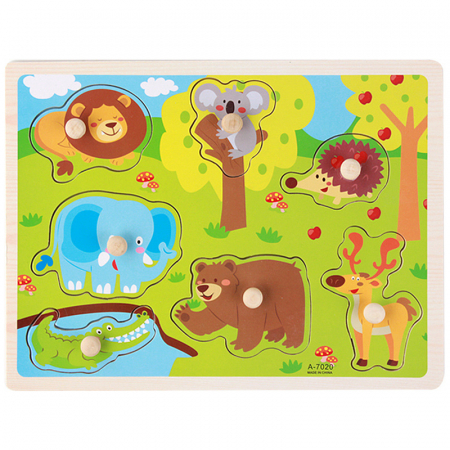 Jucării - Puzzle educativ din lemn A7020