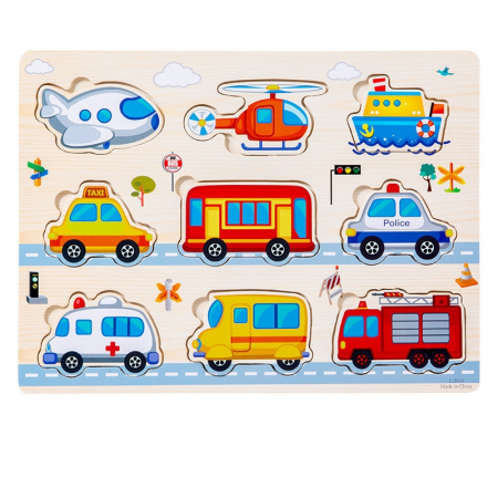 Jucării - Puzzle educativ din lemn L3010