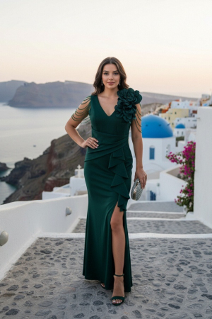 Damă - Rochie de seara SU-2verde