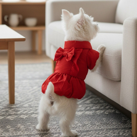 Haine - Rochita de iarna cu funda MDL-2416rosu