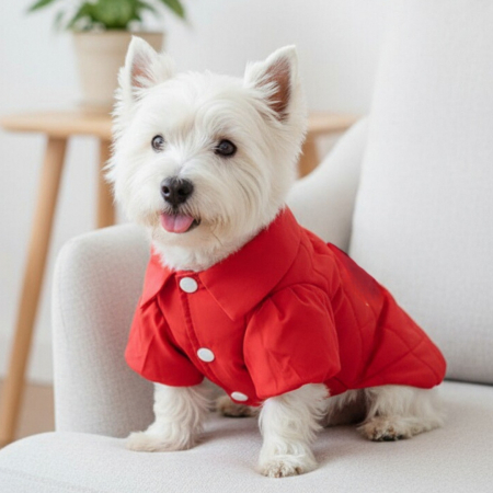 Haine - Rochita de iarna cu funda MDL-2416rosu