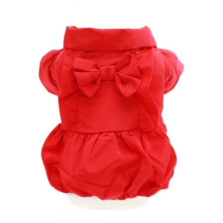 Animale de companie - Rochita de iarna cu funda MDL-2416rosu