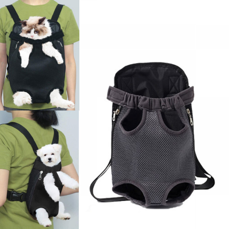 Genți și articole transport animale - Rucsac tip marsupiu pentru caini/pisici MDL-29negru