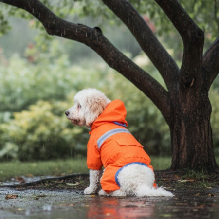 Haine - Salopeta de ploaie cu banda reflectorizanta MDL-17B