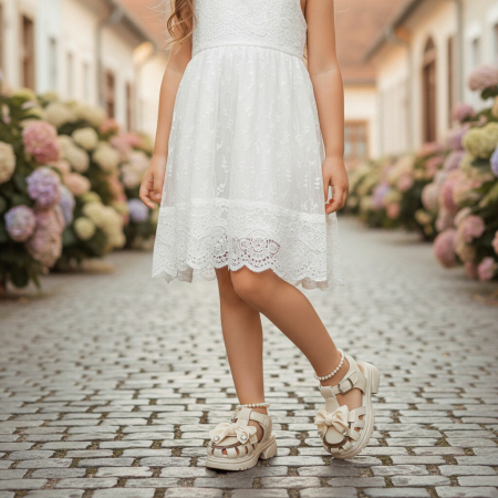 Sandale - Sandale cu aplicatii decorative XA-2523bej