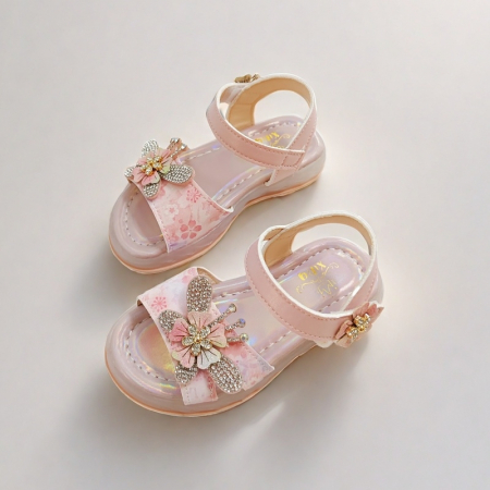 Sandale - Sandale cu aplicatii decorative XA-2524roz