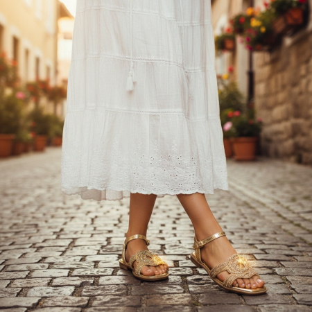 Sandale cu detalii sclipitoare X24-1165auriu [14]