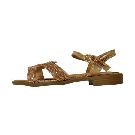 Sandale - Sandale cu detalii sclipitoare X24-1165sampanie