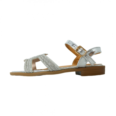 Sandale - Sandale cu detalii sclipitoare X24-1165argintiu