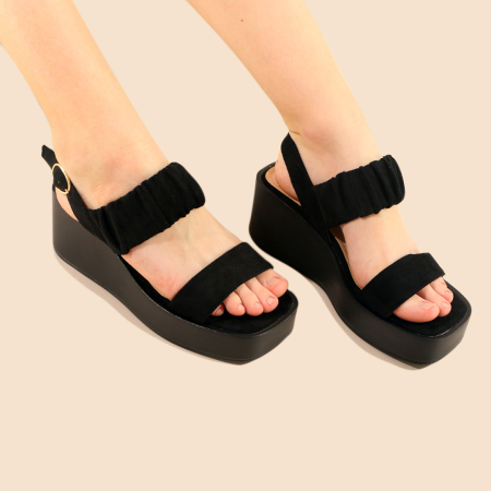 Sandale - Sandale cu platforma A22-138negru