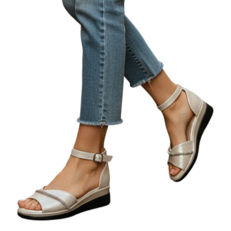 Sandale cu platforma A-06auriu [8]