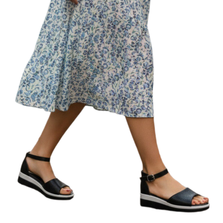 Sandale - Sandale cu platforma A-09negru