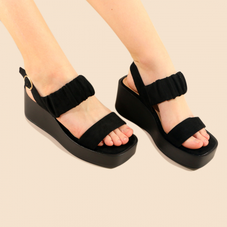 Sandale - Sandale cu platforma A22-138negru