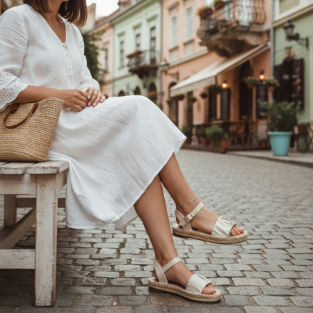 Sandale - Sandale cu platforma A22-155bej