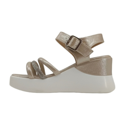 ÎNCĂLȚĂMINTE DAMĂ 49.99 - Sandale cu platforma A24-1068auriu
