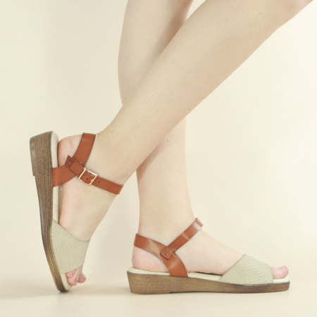 Sandale - Sandale cu platforma LX53bej