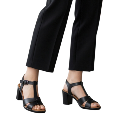 Sandale - Sandale cu toc 9671-5negru