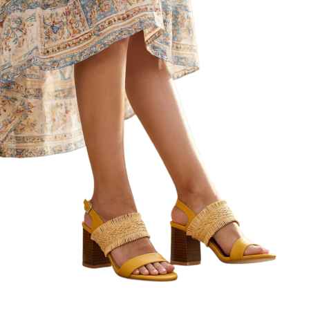 Sandale - Sandale cu toc GL05galben