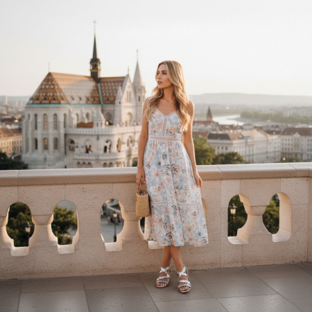 ÎNCĂLȚĂMINTE DAMĂ 39.99 - Sandale cu toc GL47argintiu