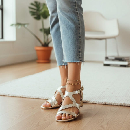 ÎNCĂLȚĂMINTE DAMĂ 39.99 - Sandale cu toc GL47auriu