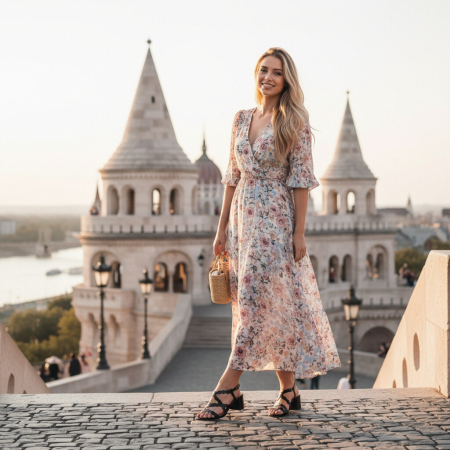 ÎNCĂLȚĂMINTE DAMĂ 39.99 - Sandale cu toc GL47negru