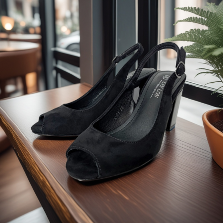 Sandale - Sandale cu toc L-71negru