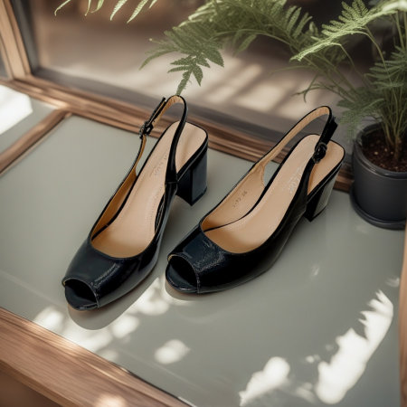 Sandale - Sandale cu toc L-72negru