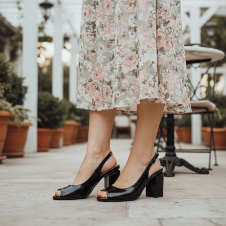 Sandale - Sandale cu toc L-72negru