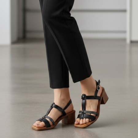 Sandale - Sandale cu toc TY-56negru
