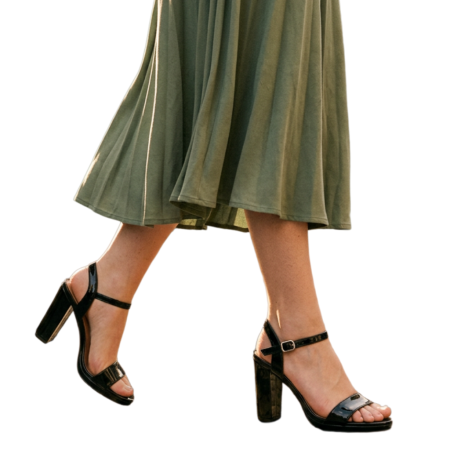 Sandale - Sandale elegante cu toc 2355negru