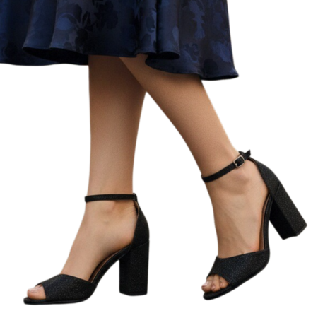Sandale - Sandale elegante cu toc 920-76negru