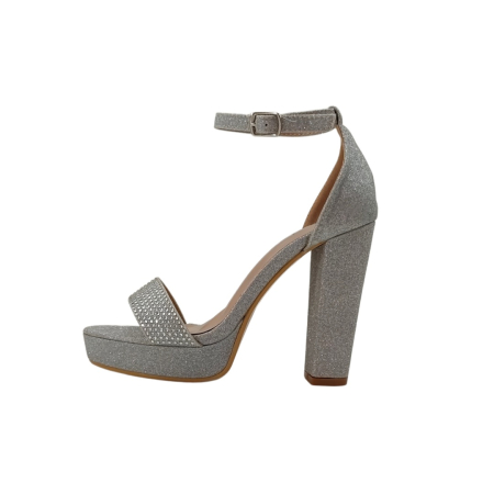 Sandale - Sandale elegante cu toc 930-2argintiu
