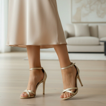 Sandale - Sandale elegante cu toc 958bej