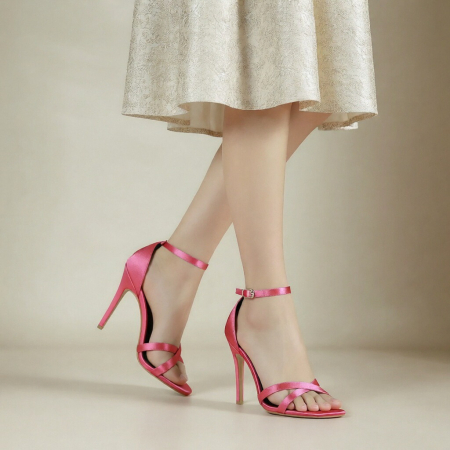 Sandale - Sandale elegante cu toc 958fucsia